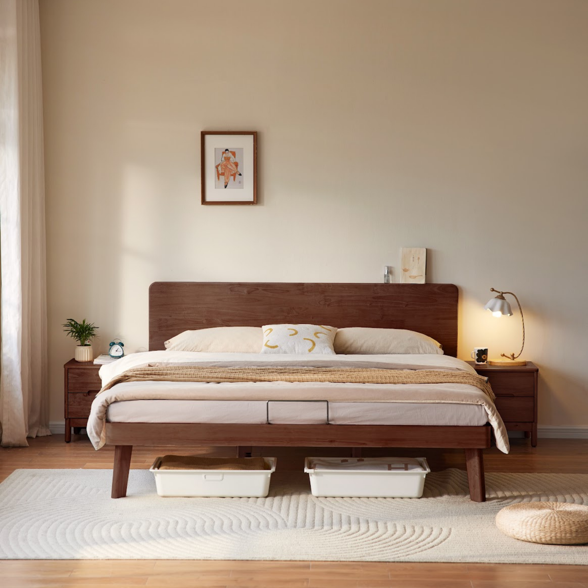 Linspire Kael Global Super King Solid Wood Standard Bed Frame