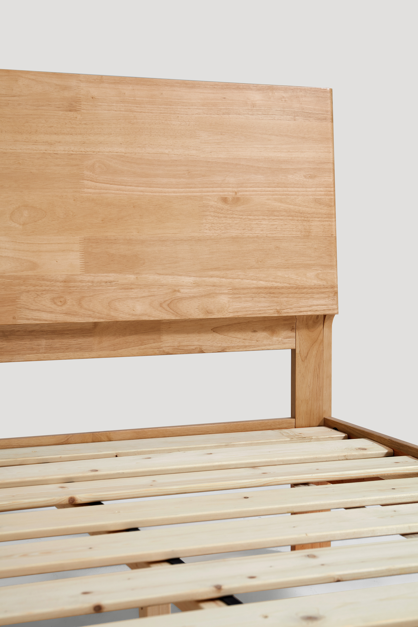 Linspire Atlas Solid Wood Standard Bed Frame, Natural Wood