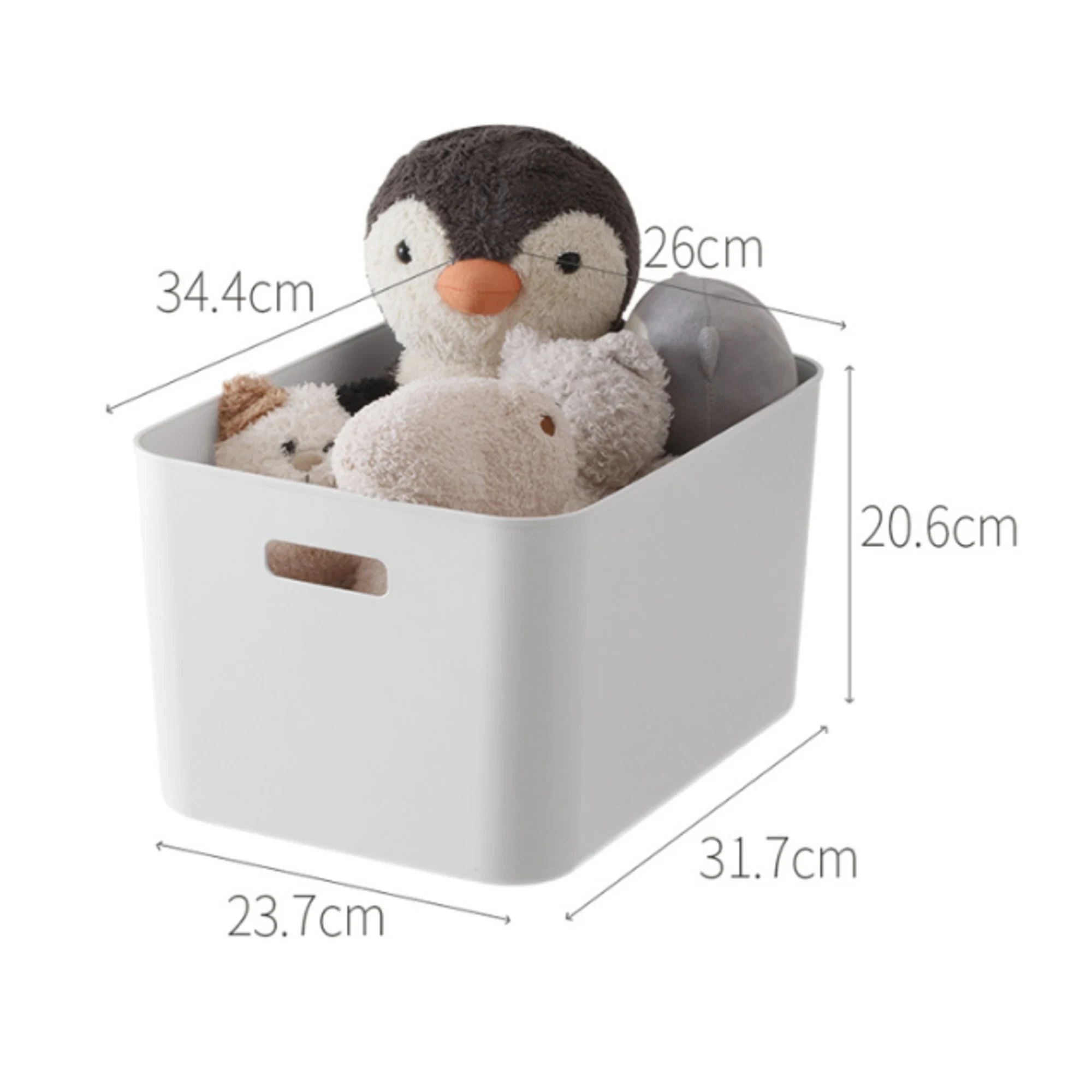 Zenlife Ridge Storage Basket With Handle, White