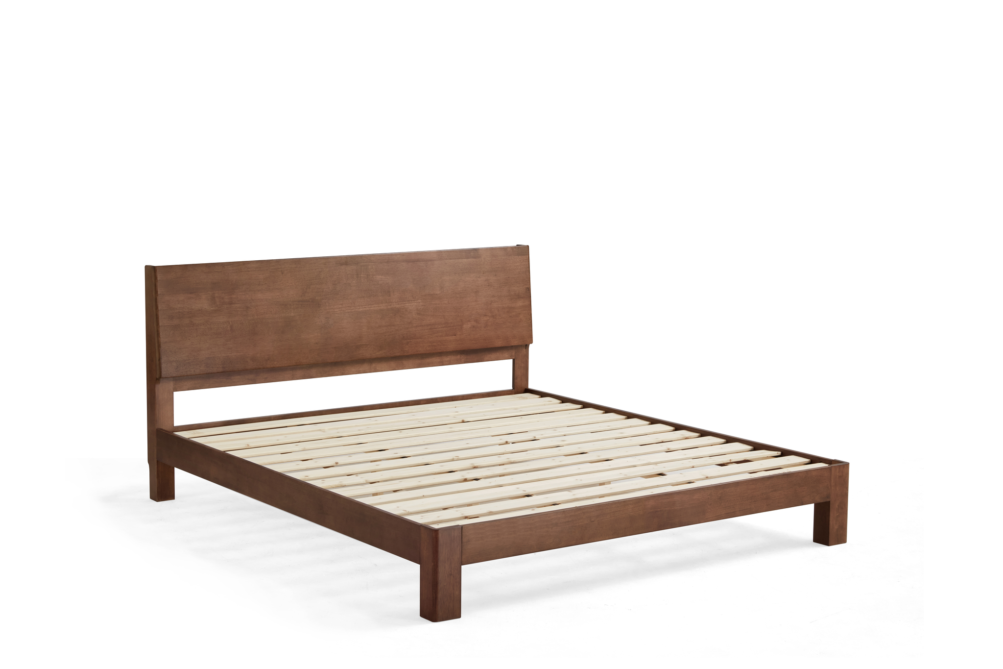 Linspire Atlas Solid Wood Standard Bed Frame, Dark Wood