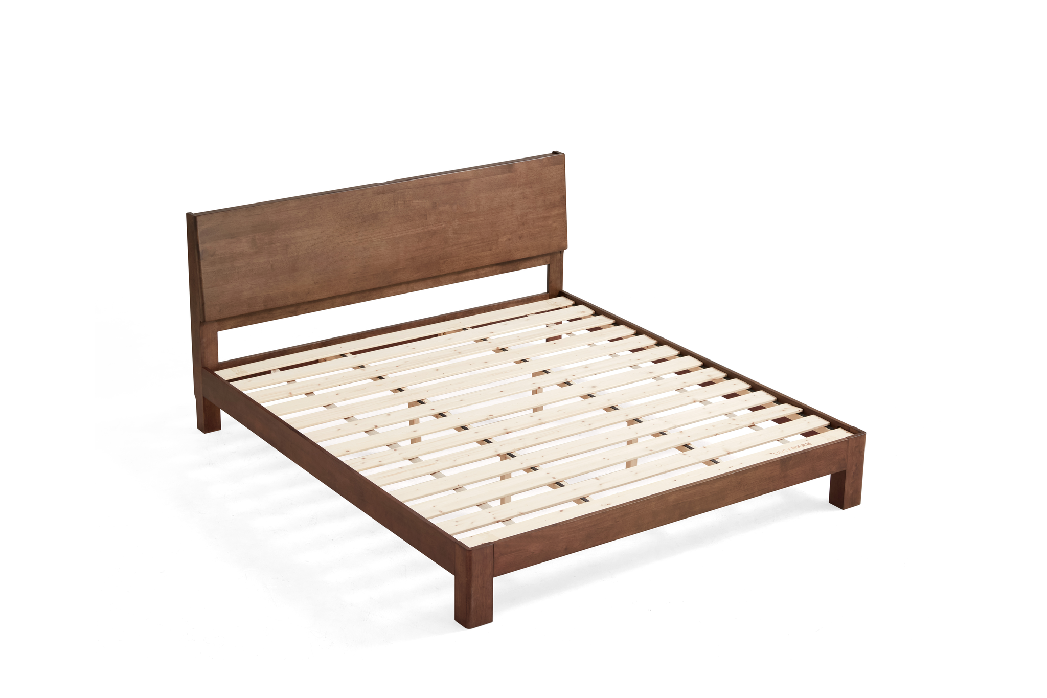 Linspire Atlas Solid Wood Standard Bed Frame, Dark Wood