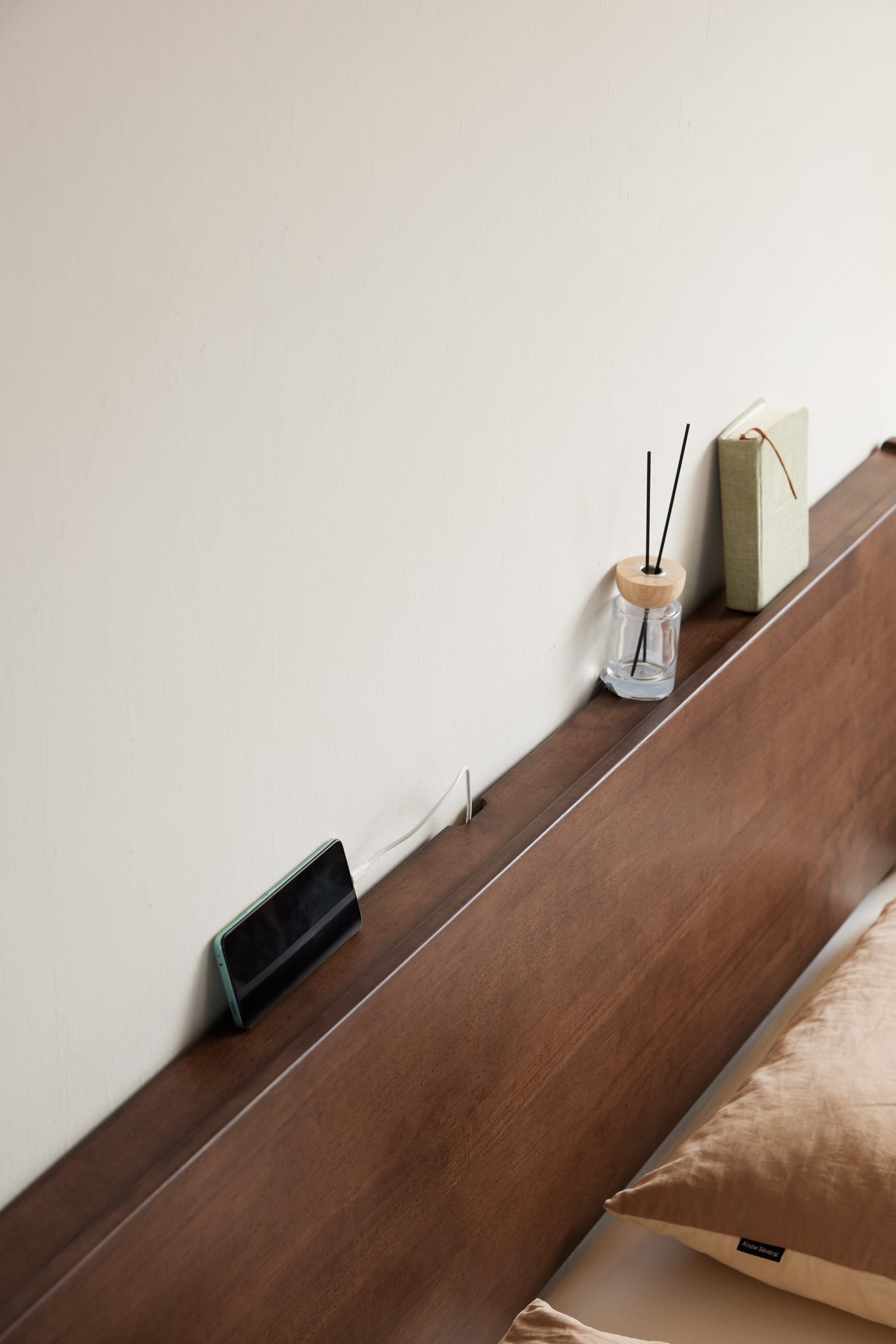 Linspire Atlas Solid Wood Standard Bed Frame, Dark Wood