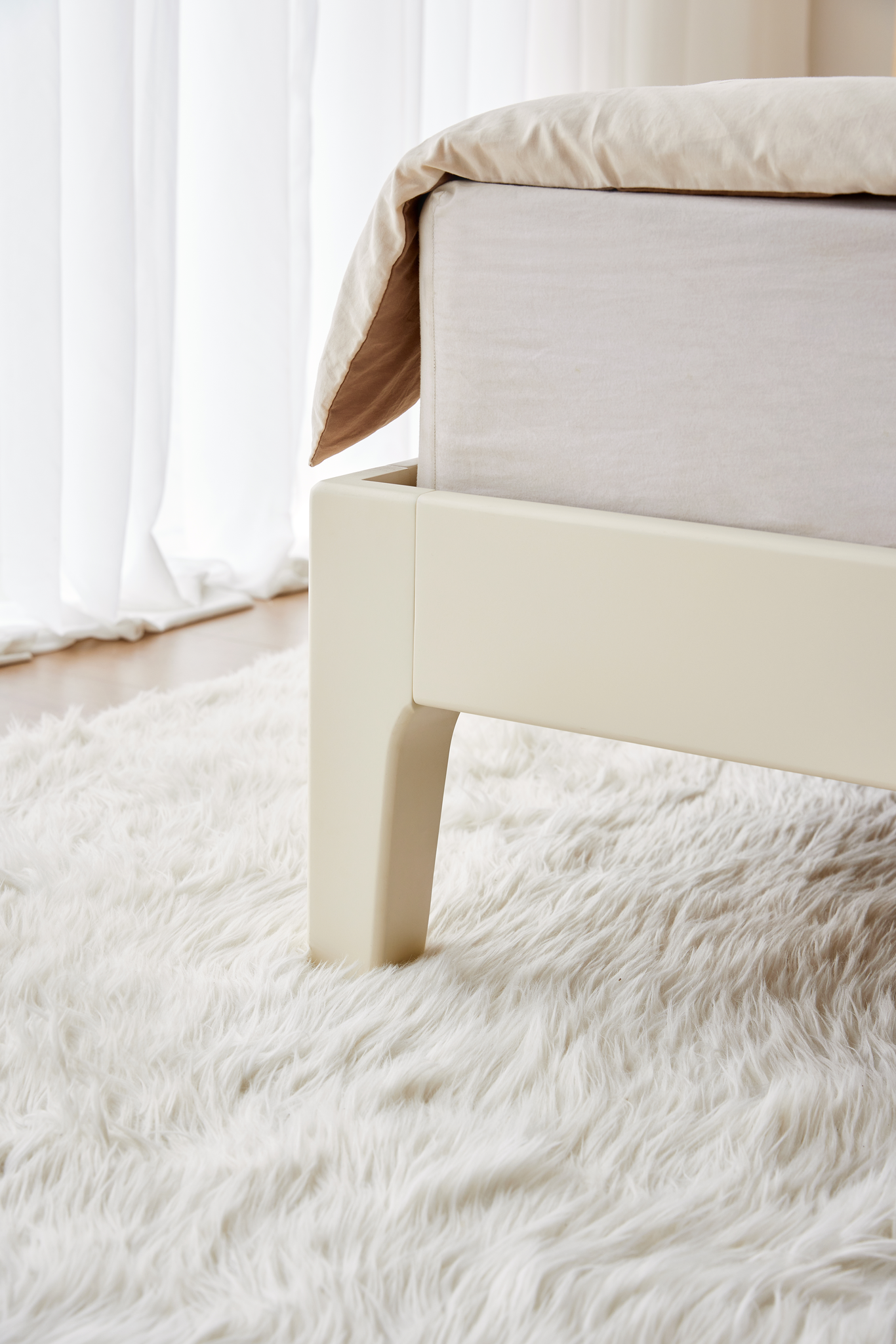 Linspire Luna Solid Wood Standard Bed Frame, White