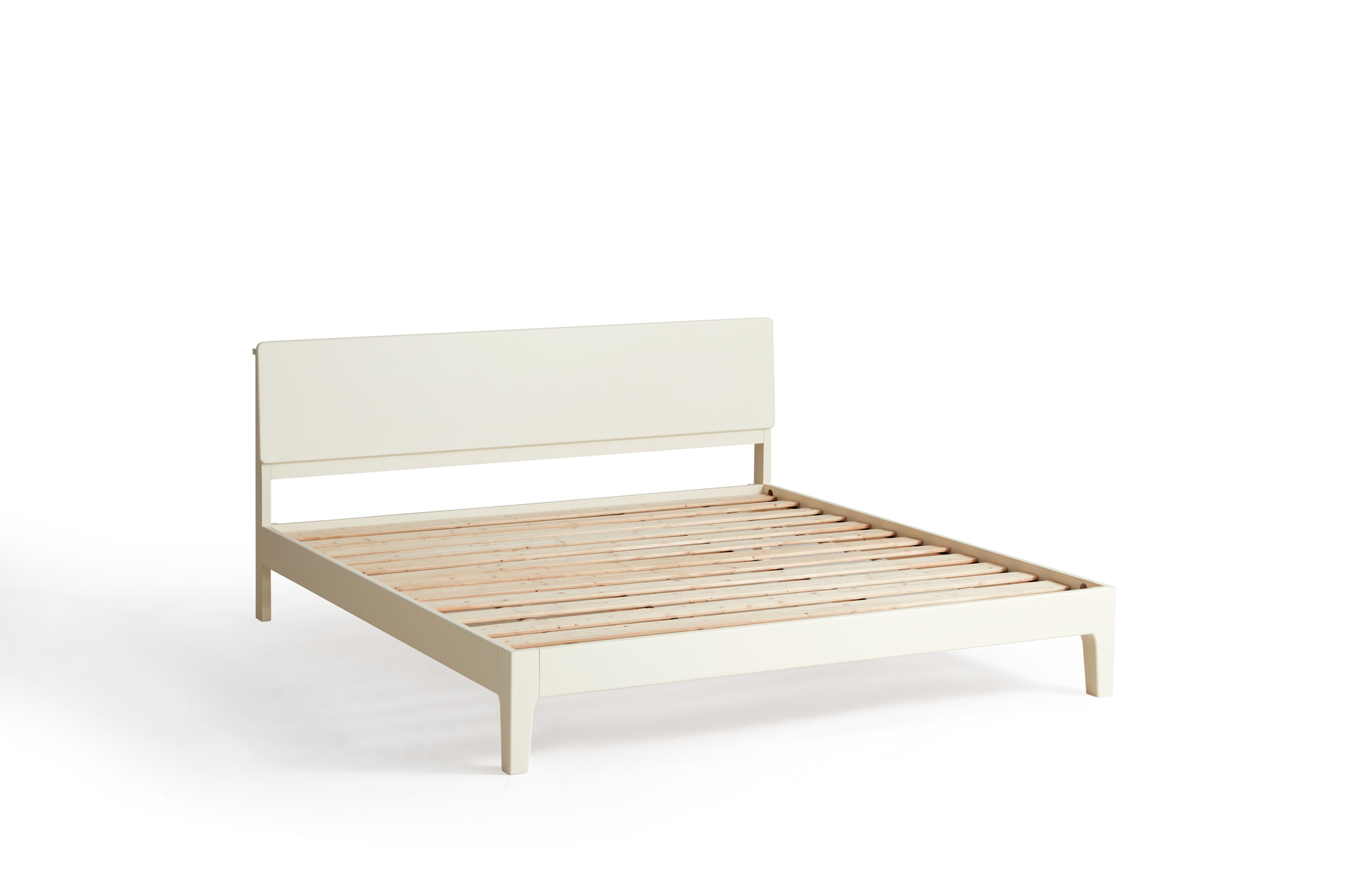 Linspire Luna Solid Wood Standard Bed Frame, White
