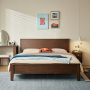 Linspire Ursula Solid Wood Standard Bed Frame, Dark Wood