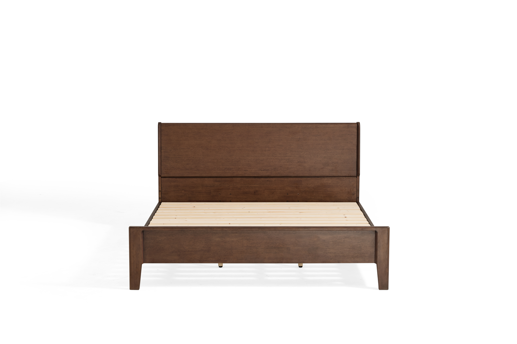 Linspire Ursula Solid Wood Standard Bed Frame, Dark Wood