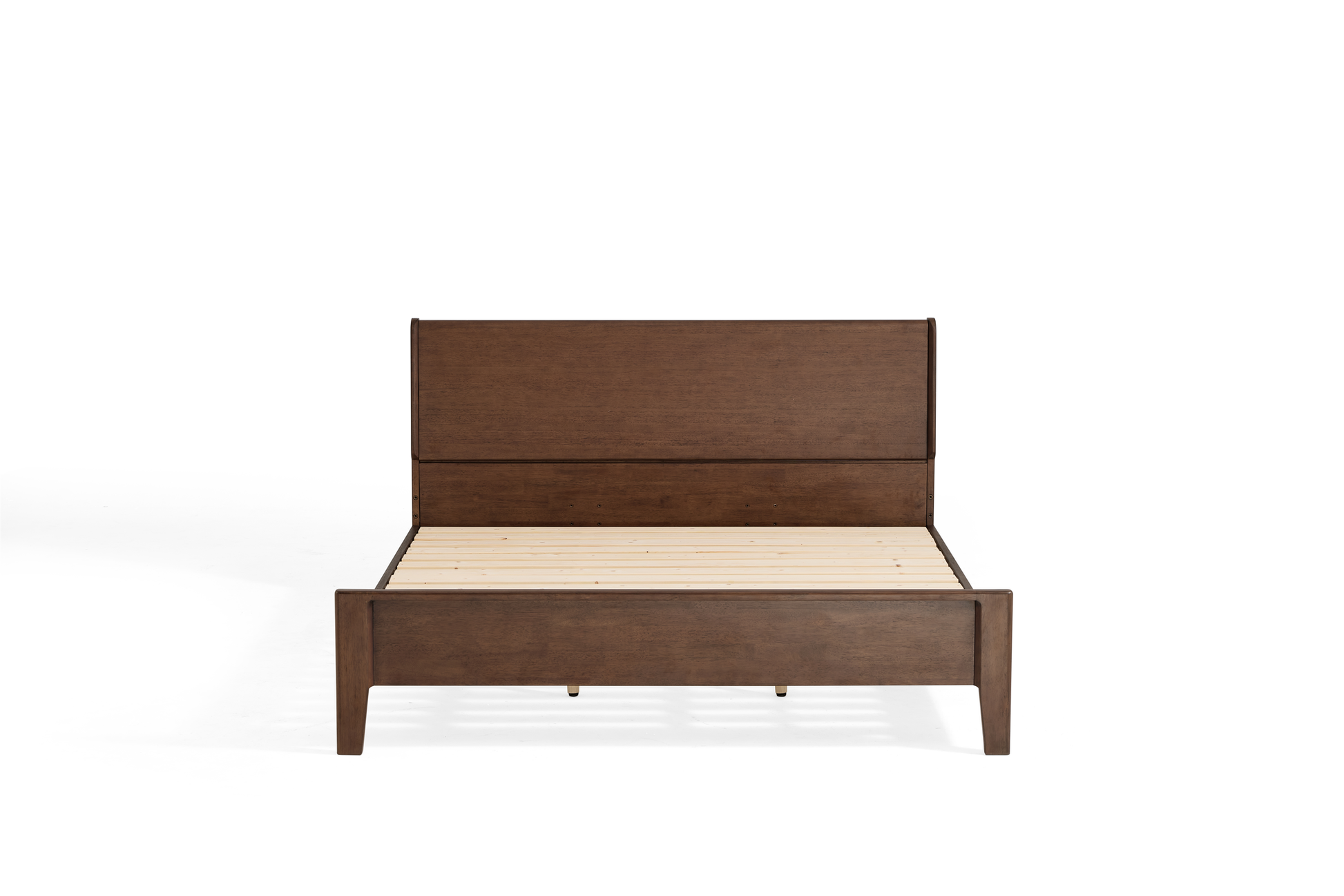 Linspire Ursula Solid Wood Standard Bed Frame, Dark Wood