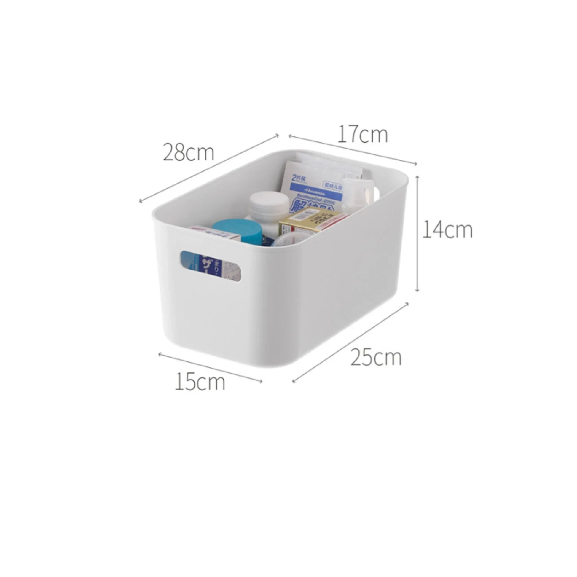 Zenlife Ridge Storage Basket With Handle, White