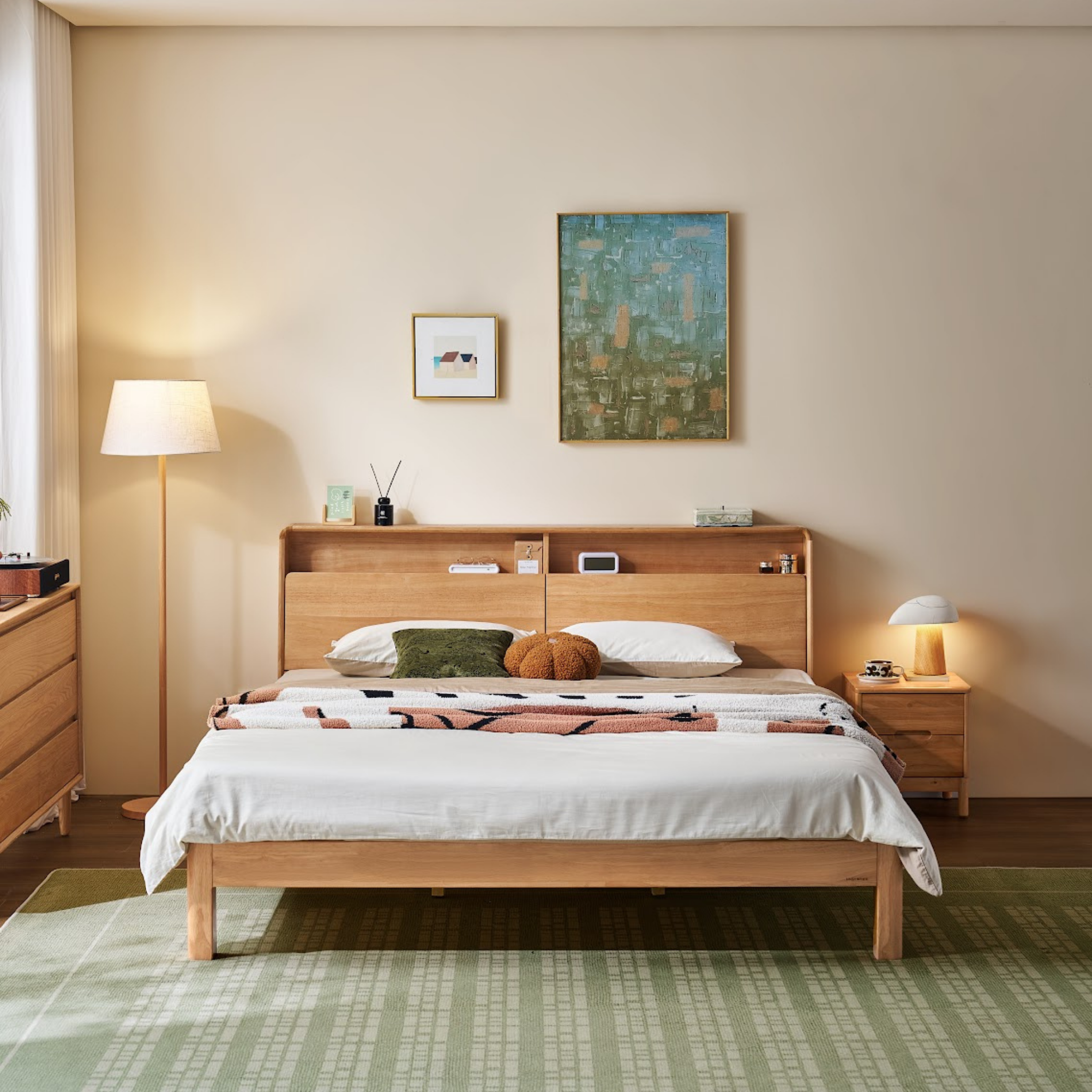Linspire Aspen Global Double Solid Wood Standard Bed Frame