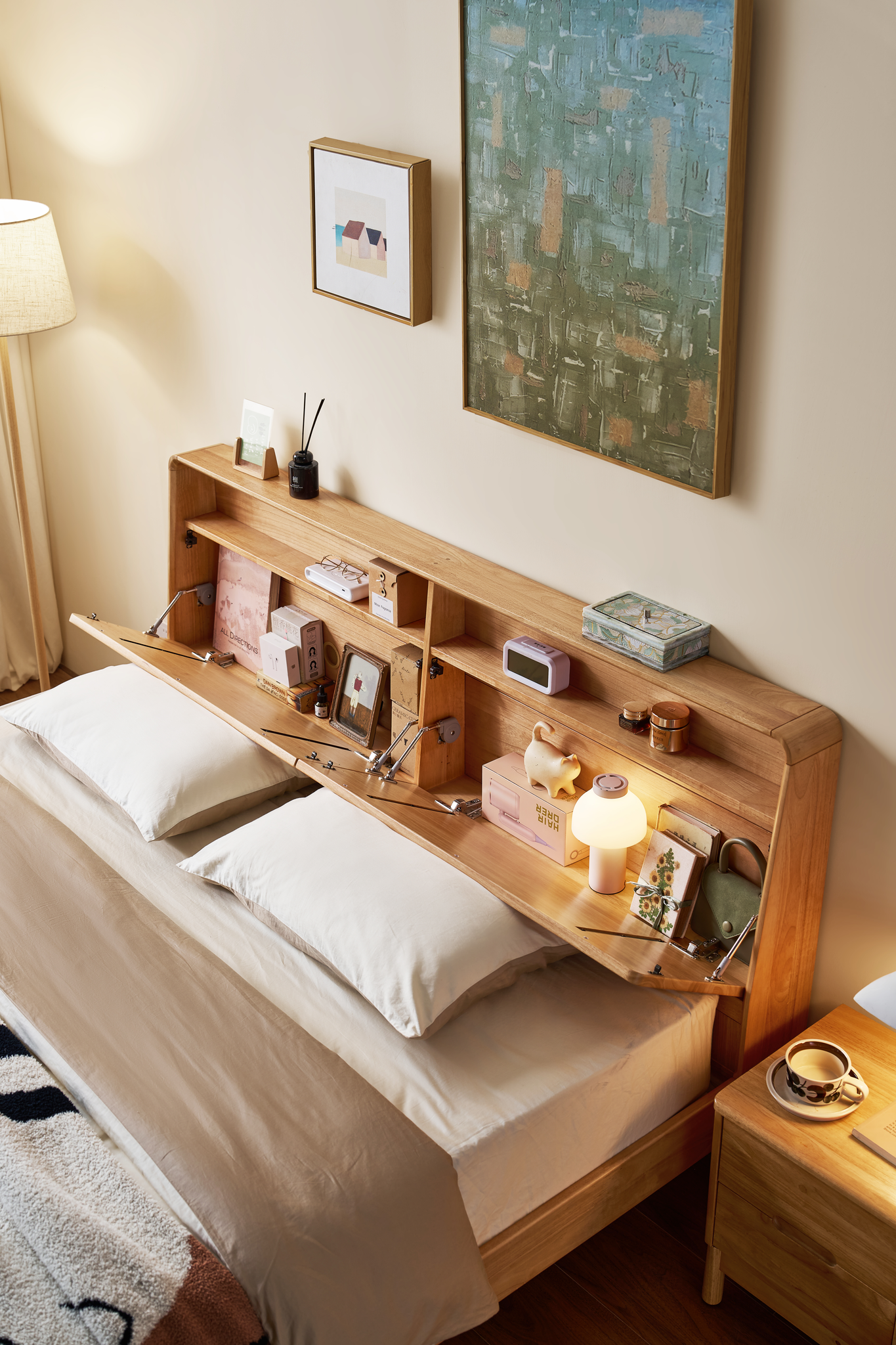 Linspire Aspen Global Double Solid Wood Standard Bed Frame