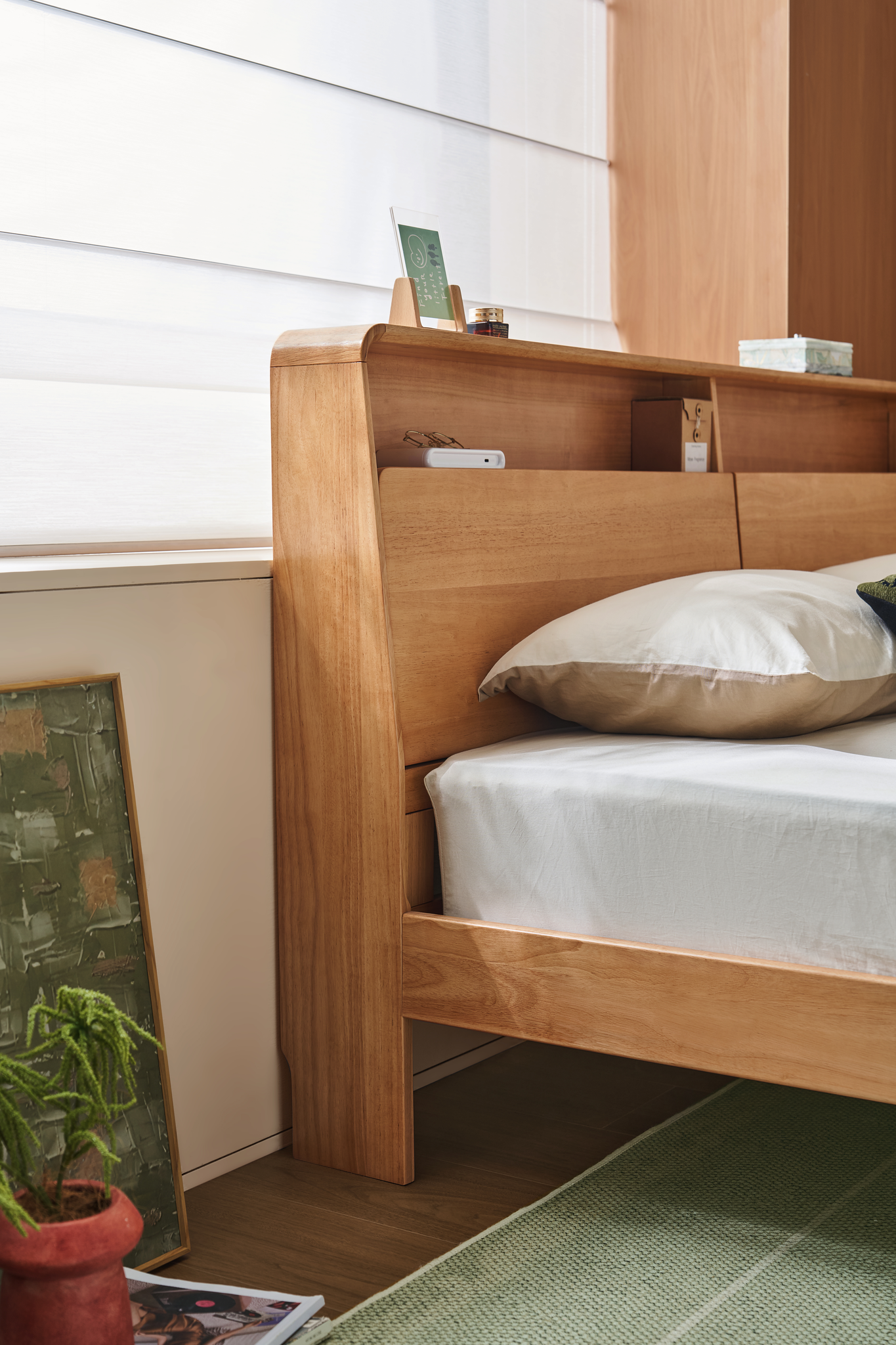 Linspire Aspen Global Double Solid Wood Standard Bed Frame