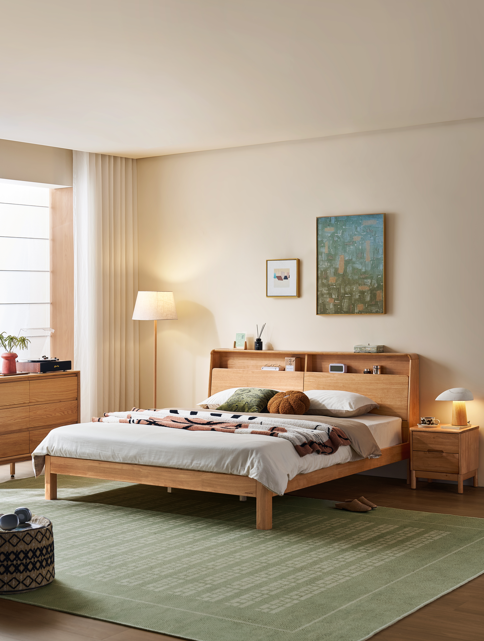 Linspire Aspen Global Double Solid Wood Standard Bed Frame