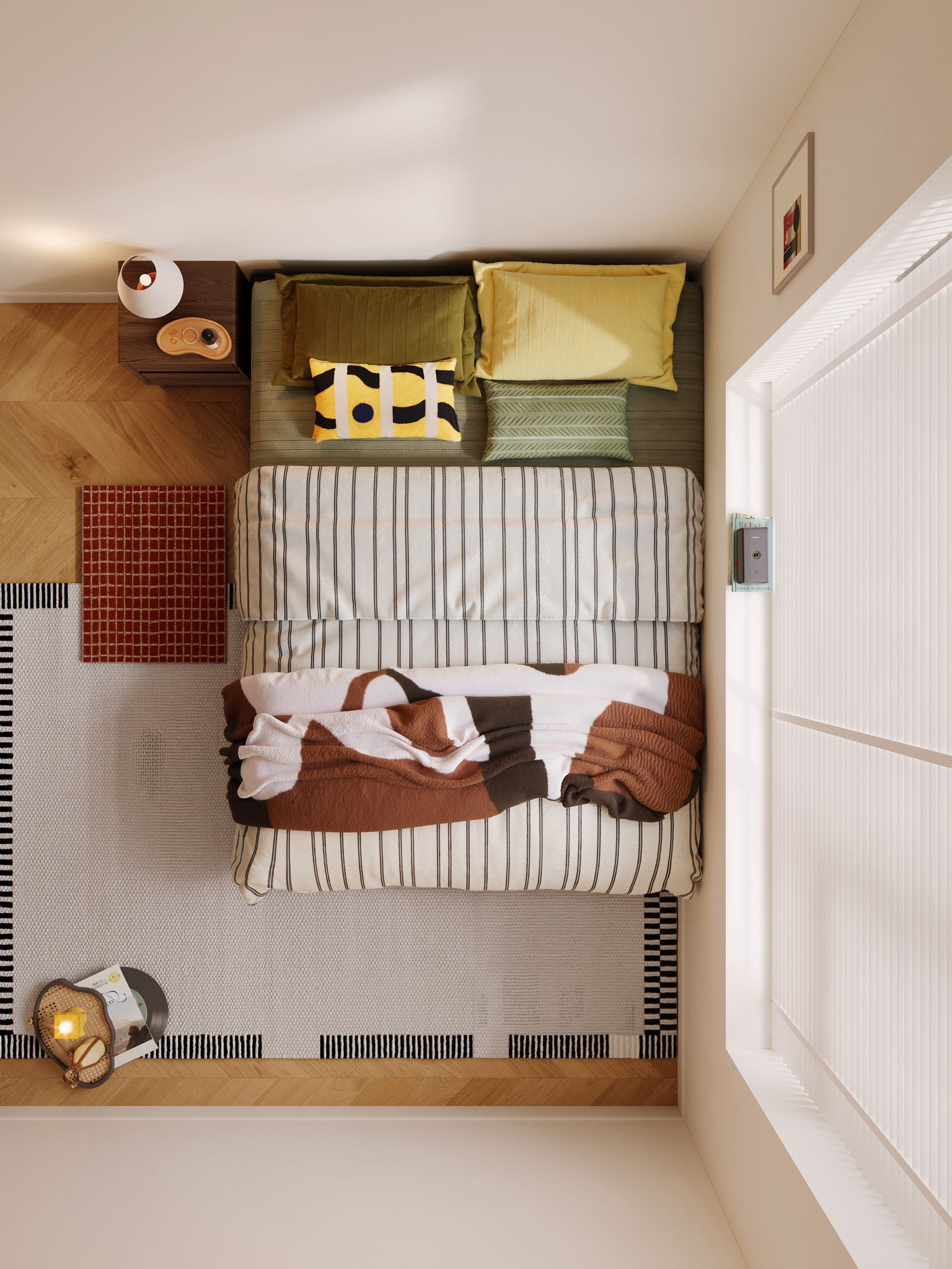 Linspire Aspen Global Double Solid Wood Standard Bed Base