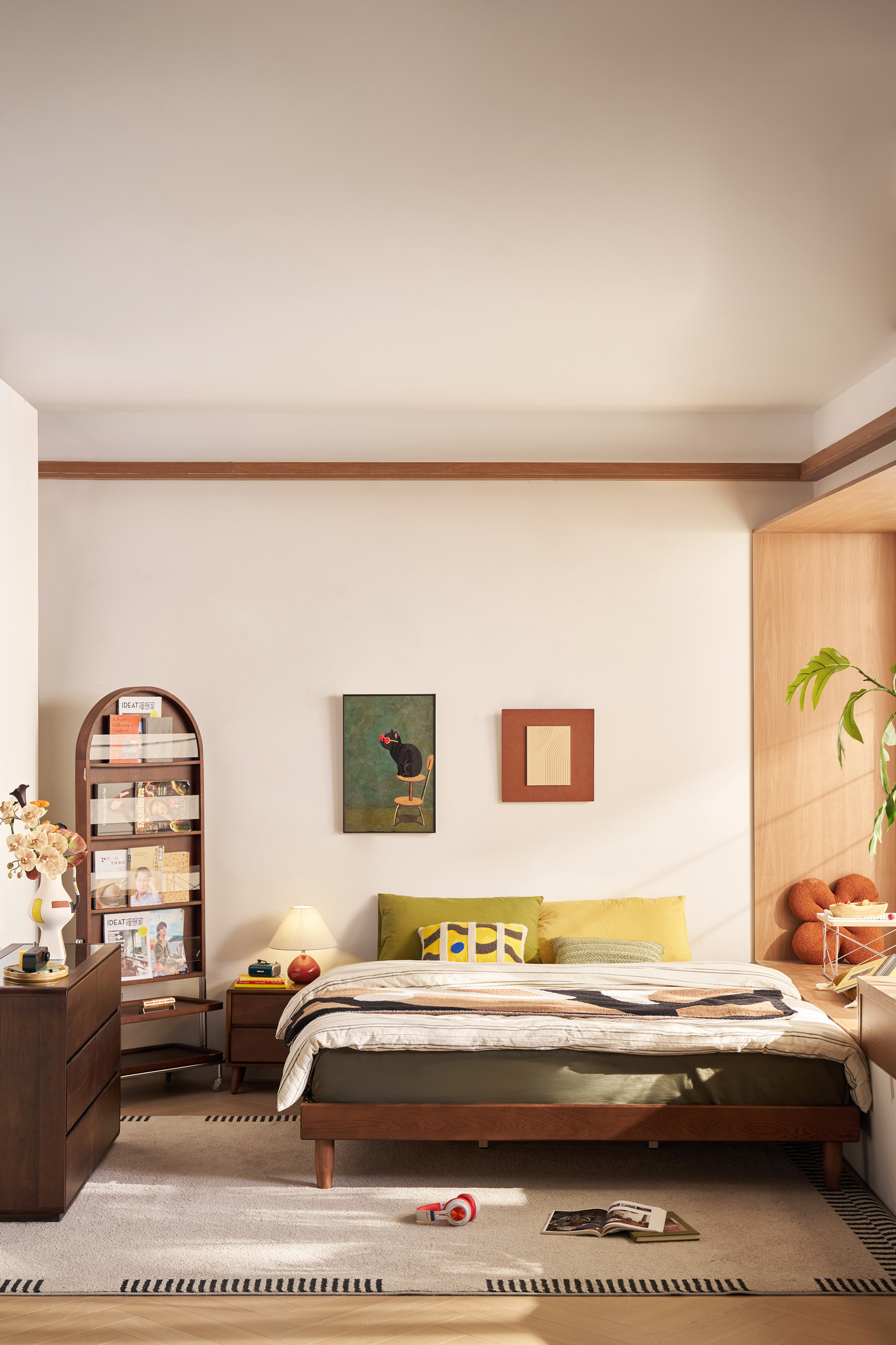 Linspire Aspen Global Double Solid Wood Standard Bed Base