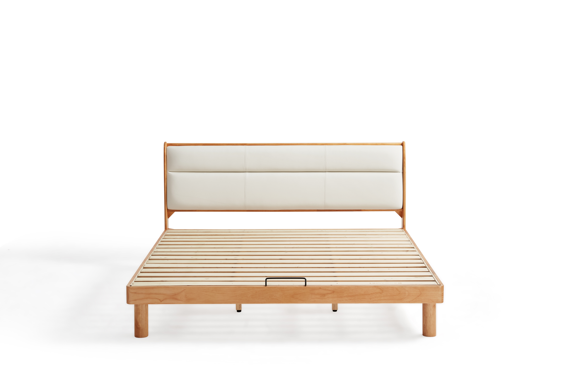 Linspire Varen Solid Wood Upholstered Bed, Natural Wood
