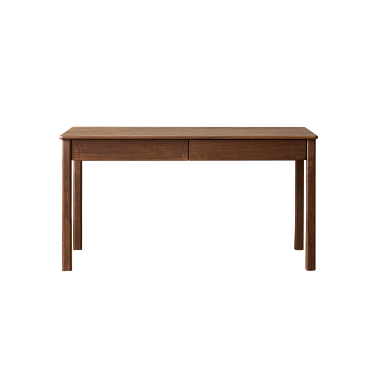 Solidwood Luxembourg Office Desk with 2 Drawers, American Black Walnut, W100cm