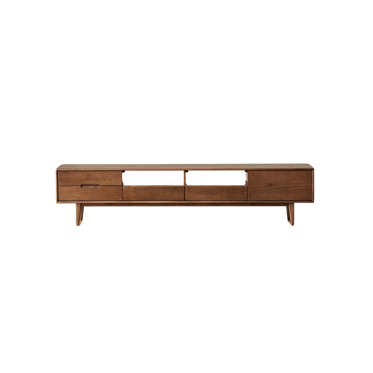 Solidwood Bailey Entertainment Unit, Walnut Oak, W200cm