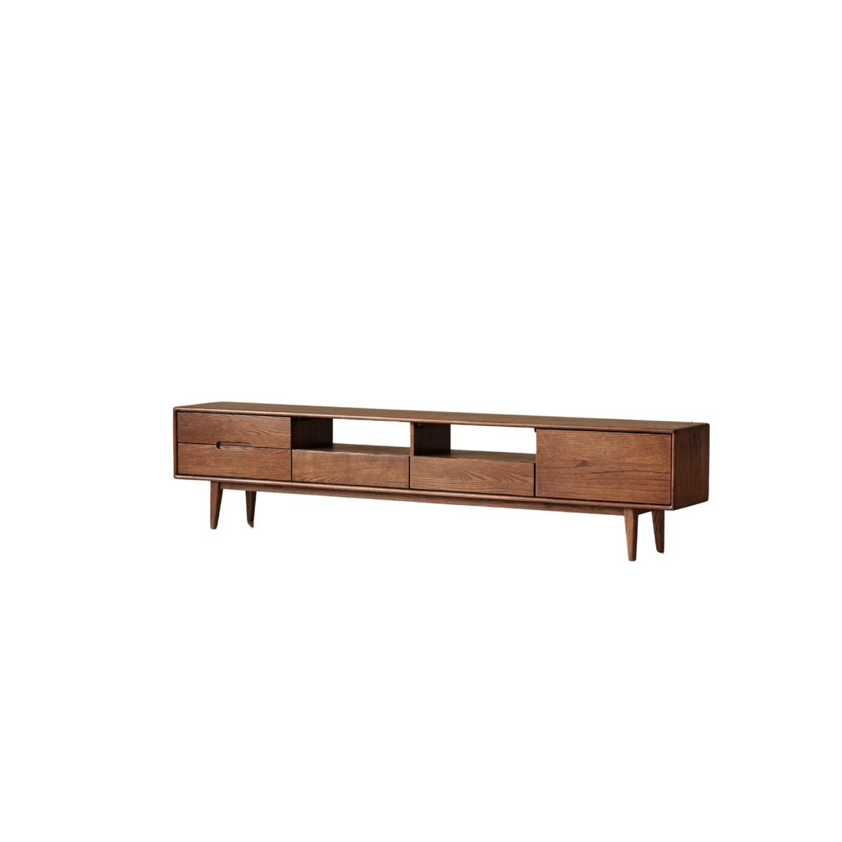 Solidwood Bailey Entertainment Unit, Walnut Oak, W200cm