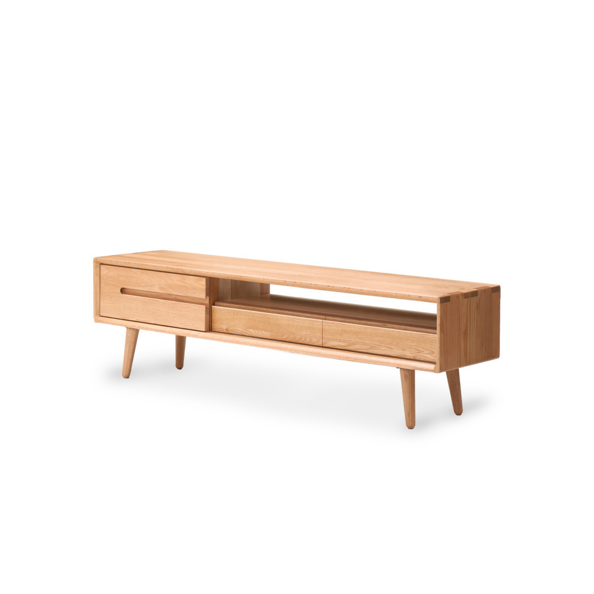 Solidwood Santa Rosa Sliding-Door Entertainment Unit, Oak, W150cm