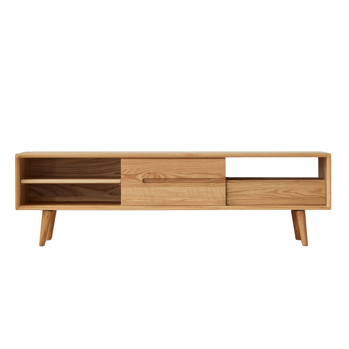 Solidwood Santa Rosa Sliding-Door Entertainment Unit, Oak, W150cm