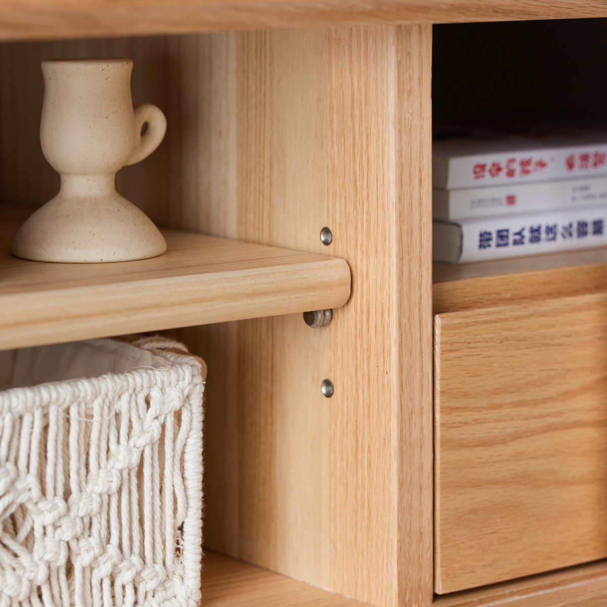 Solidwood Santa Rosa Sliding-Door Entertainment Unit, Oak, W150cm