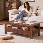 Solidwood Norway Coffee Table, Walnut Oak, W105cm