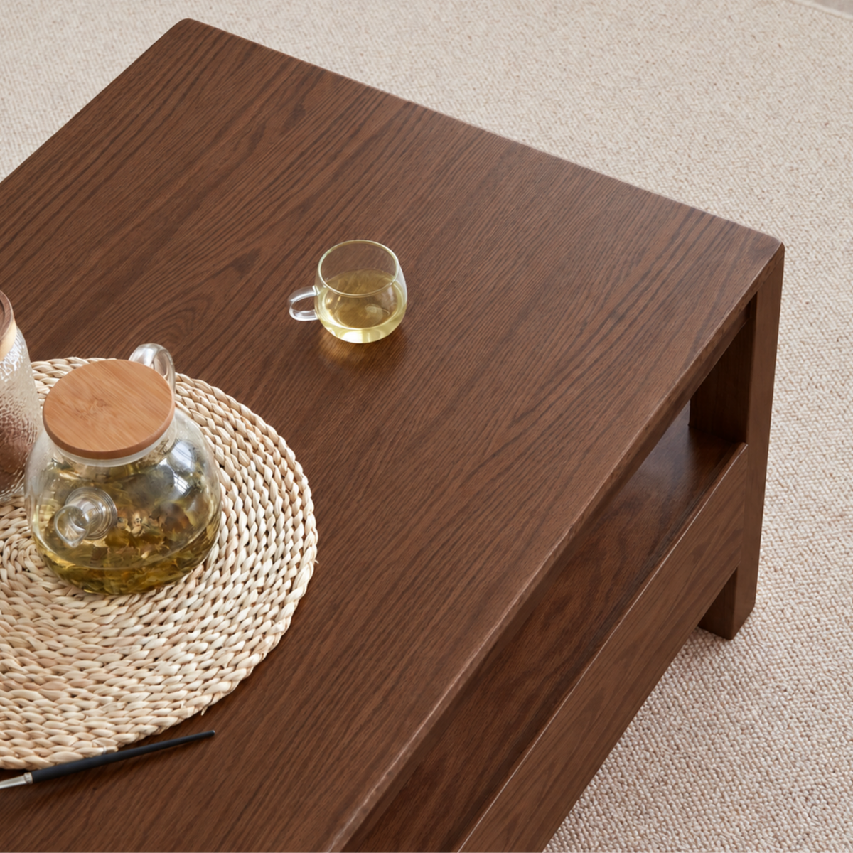 Solidwood Norway Coffee Table, Walnut Oak, W105cm