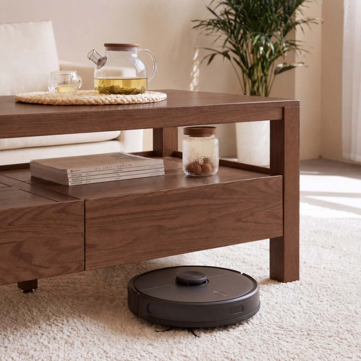 Solidwood Norway Coffee Table, Walnut Oak, W120cm
