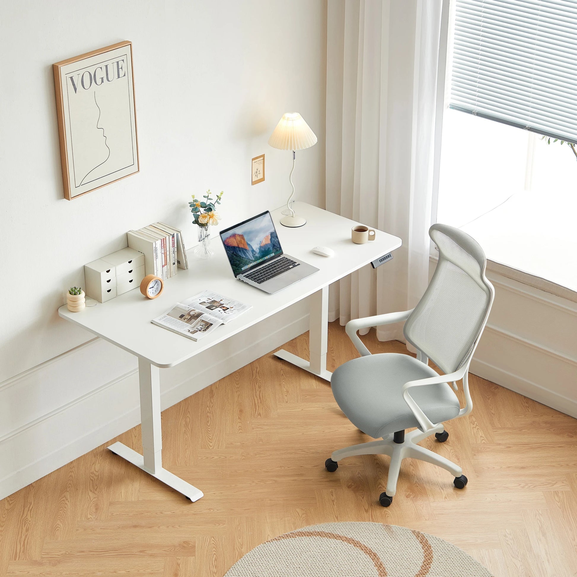Linspire Ascend Electric Height Adjustable Standing Desk 120cm, White