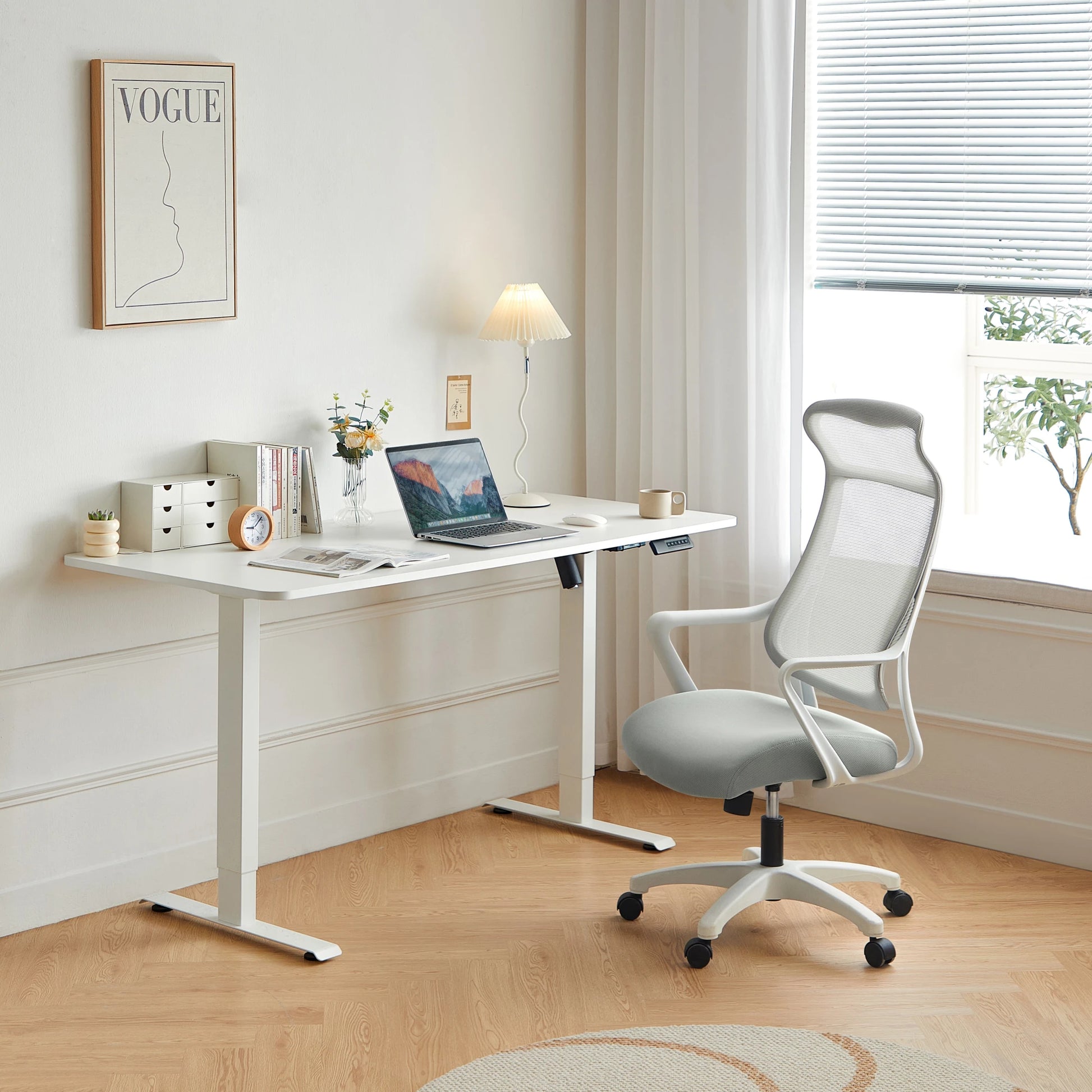 Linspire Ascend Electric Height Adjustable Standing Desk, W120cm, White