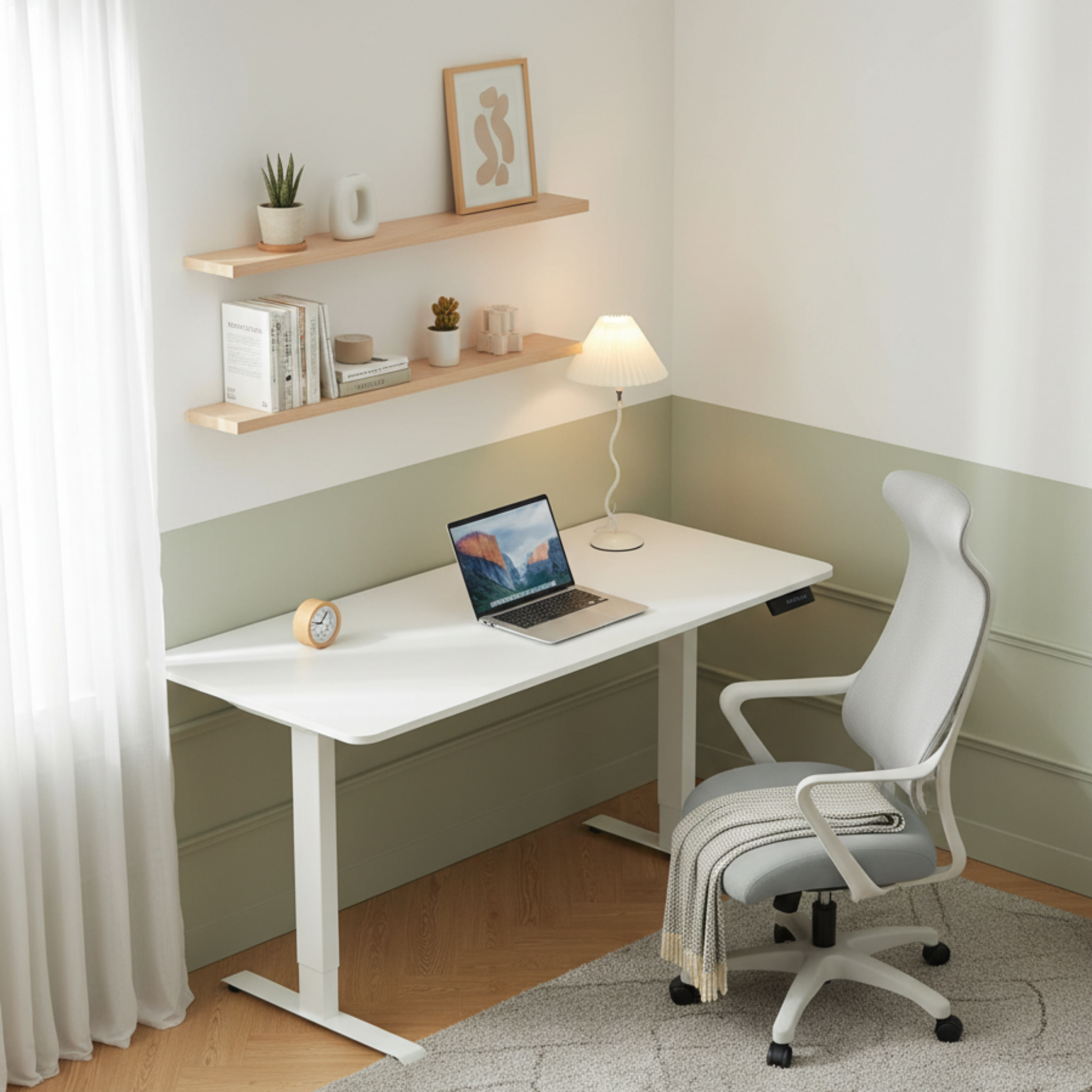 Linspire Ascend Electric Height Adjustable Standing Desk, W120cm, White