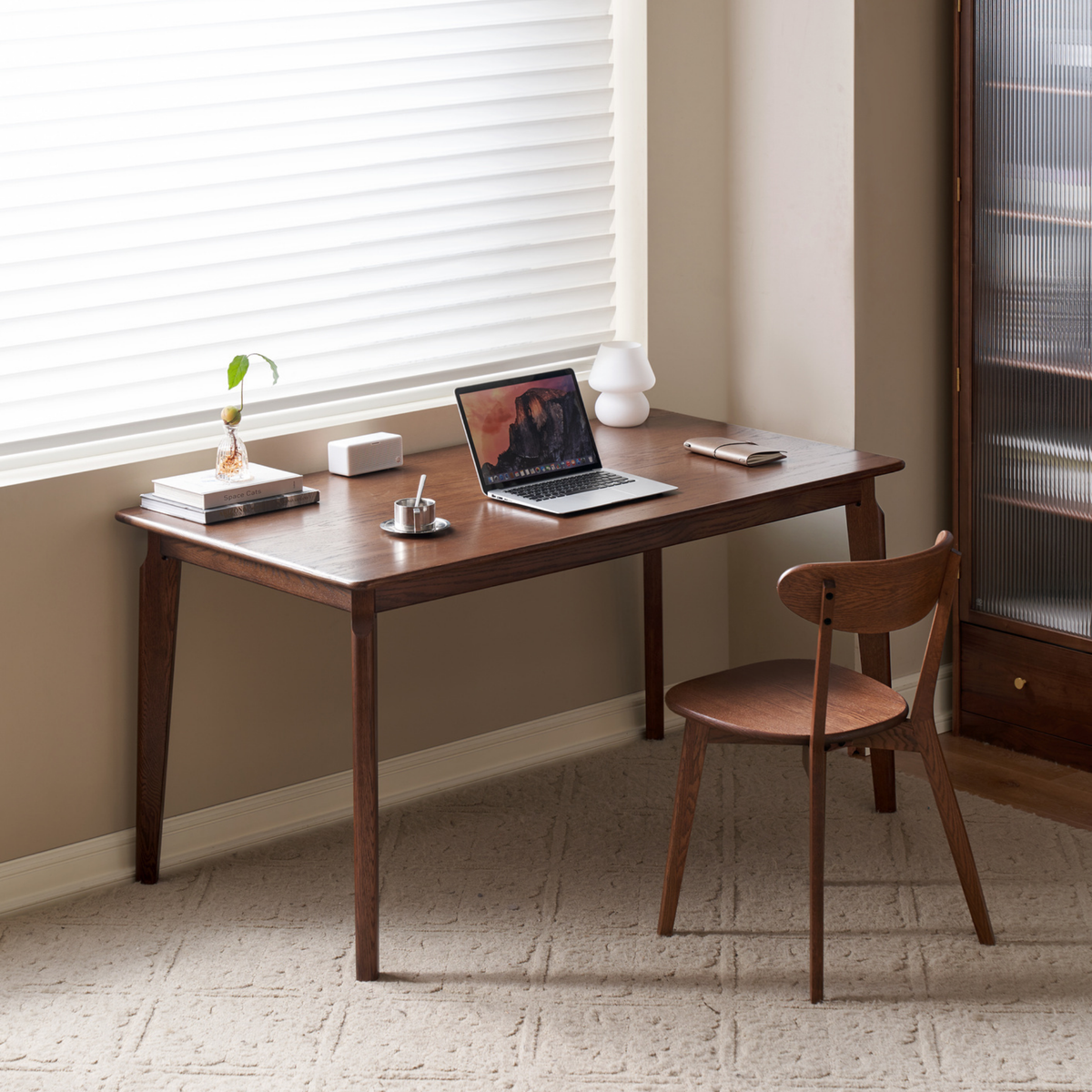 Solidwood Denmark Dining Table, Walnut Oak