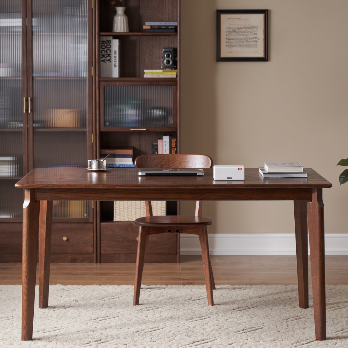 Solidwood Denmark Dining Table, Walnut Oak