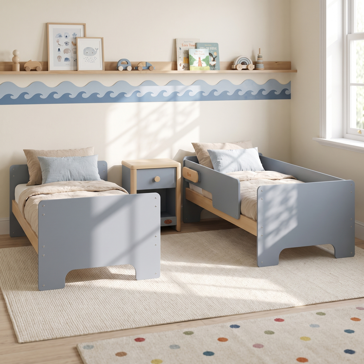 Boori Neat Kid NZ Single Bunk Bed, Blueberry and Almond