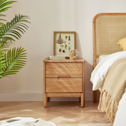Linspire Yumi Solid Wood 2-Drawer Bedside Table