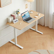 Linspire Ascend Electric Height Adjustable Standing Desk, W120cm, Natural Wood & White