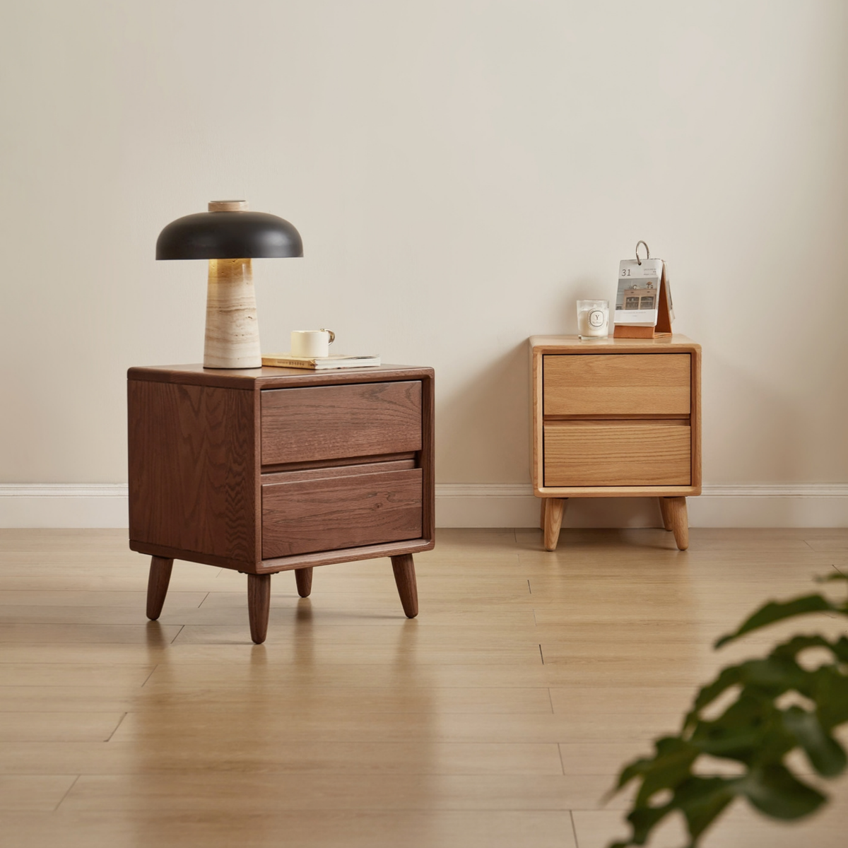 Linspire Aspen Solid Wood Bedside Table, W40cm, Natural Wood