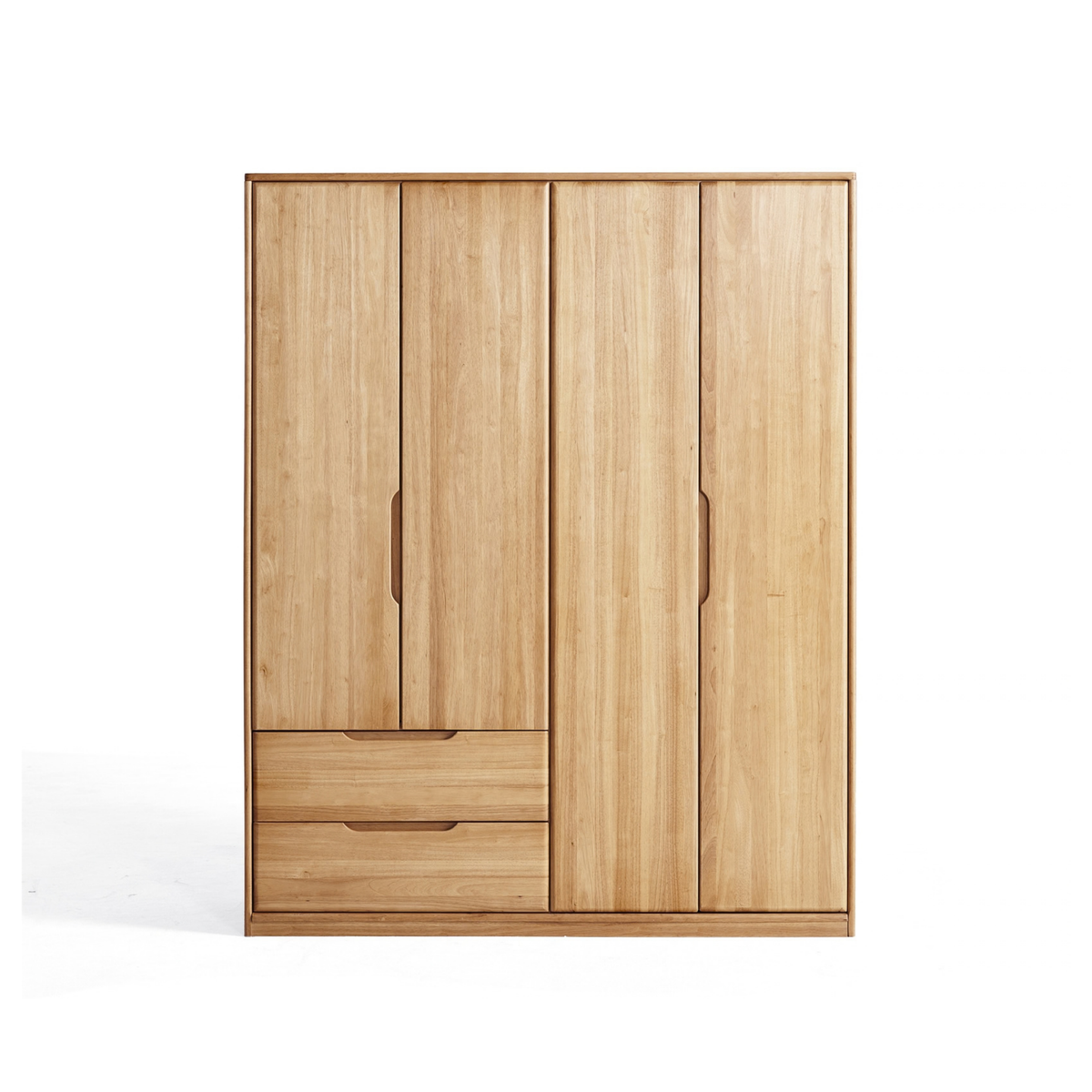Linspire Halden 3-Door Solid Wood Wardrobe, W120cm, Natural Wood