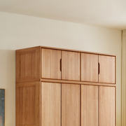 Linspire Halden 4-Door Solid Wood Wardrobe Top Cabinet, W120cm