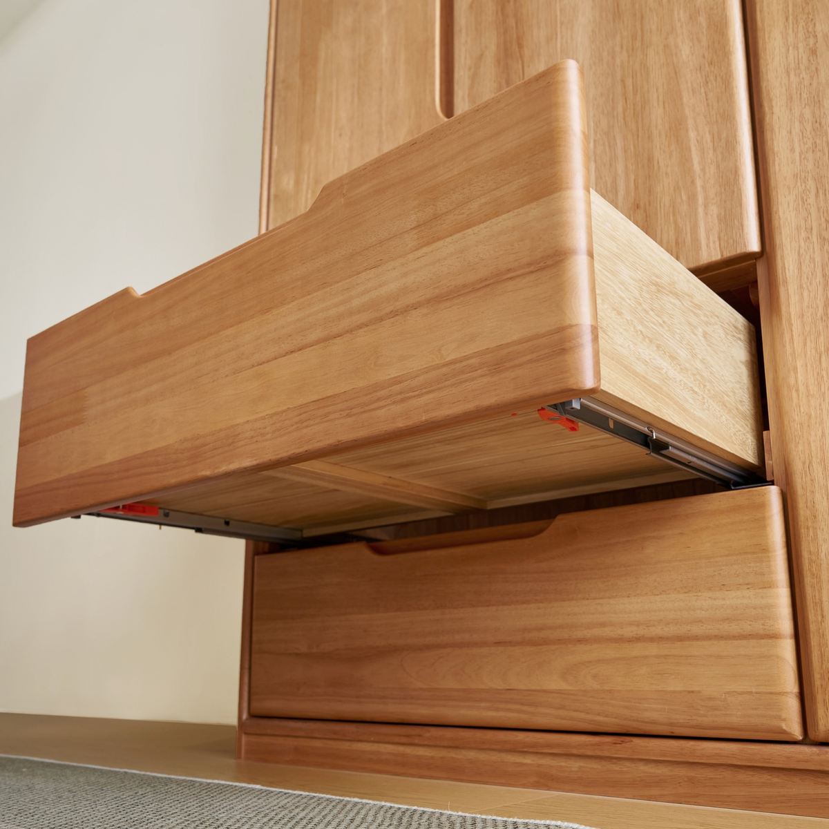 Linspire Halden 4-Door Solid Wood Wardrobe, W160cm, Natural Wood