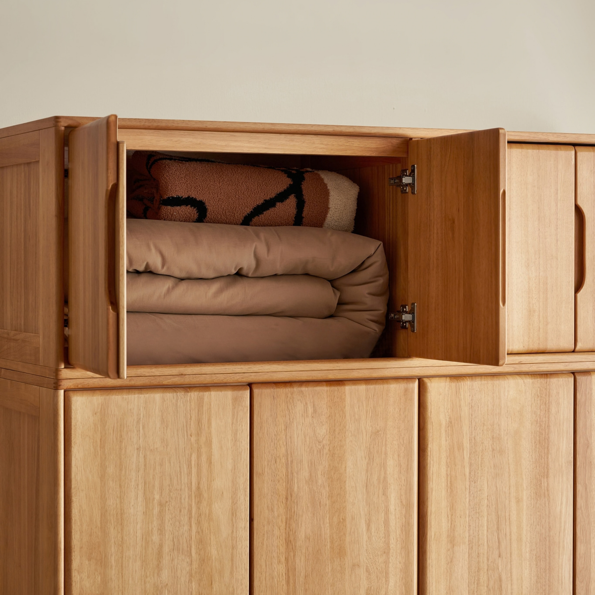 Linspire Halden 4-Door Solid Wood Wardrobe Top Cabinet, W160cm