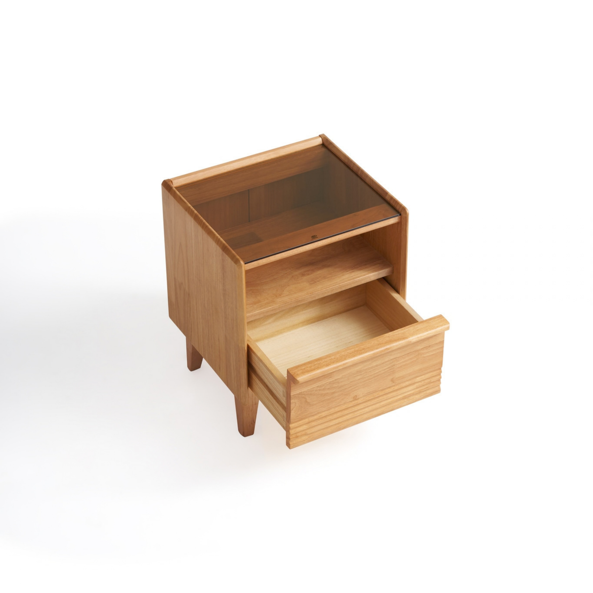 Linspire Halden W30cm Solid Wood Bedside Table, Natural Wood