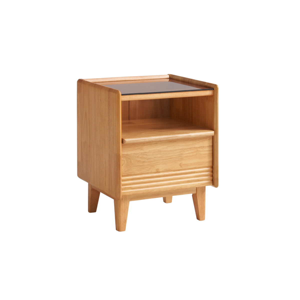 Linspire Halden W40cm Solid Wood Bedside Table, Natural Wood