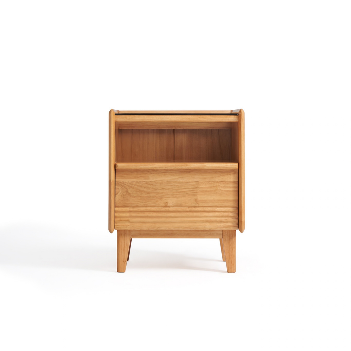 Linspire Halden W40cm Solid Wood Bedside Table, Natural Wood