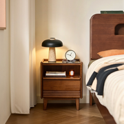 Linspire Halden W30cm Solid Wood Bedside Table, Dark Wood