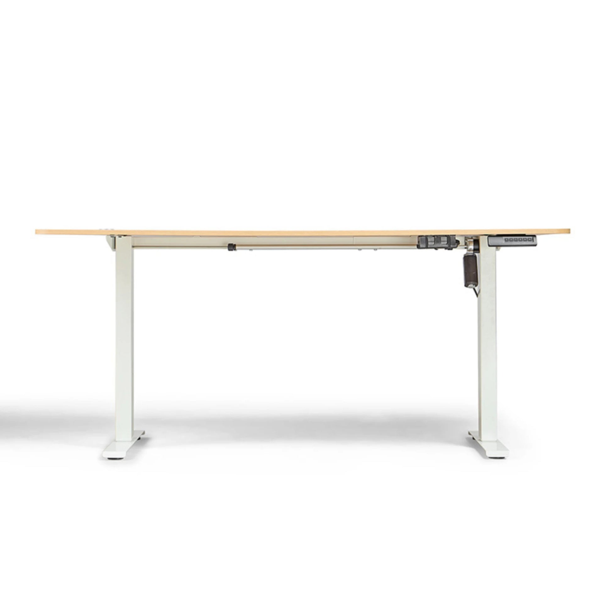 Linspire Ascend Electric Height Adjustable Standing Desk 140cm, Natural Wood & White