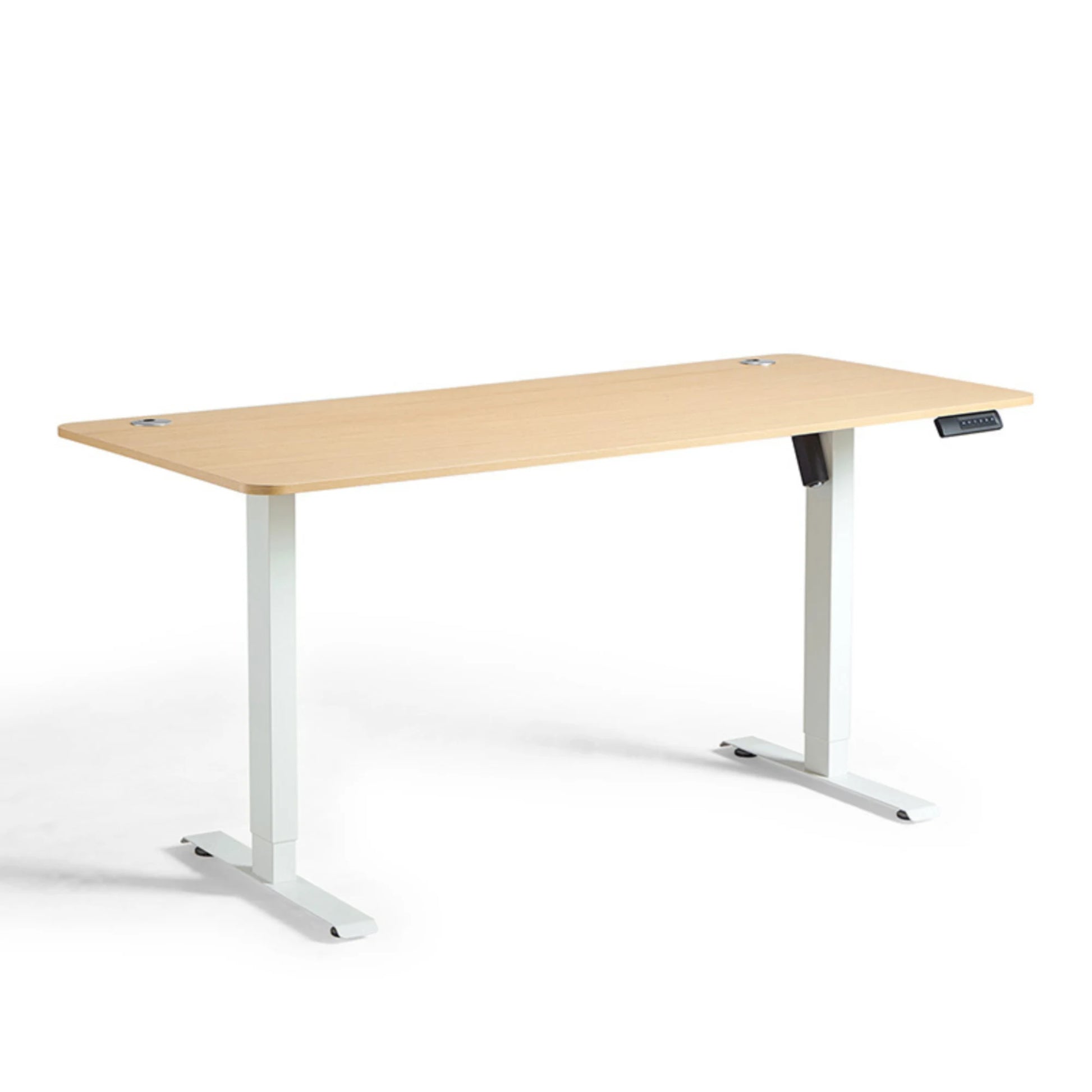 Linspire Ascend Electric Height Adjustable Standing Desk 140cm, Natural Wood & White