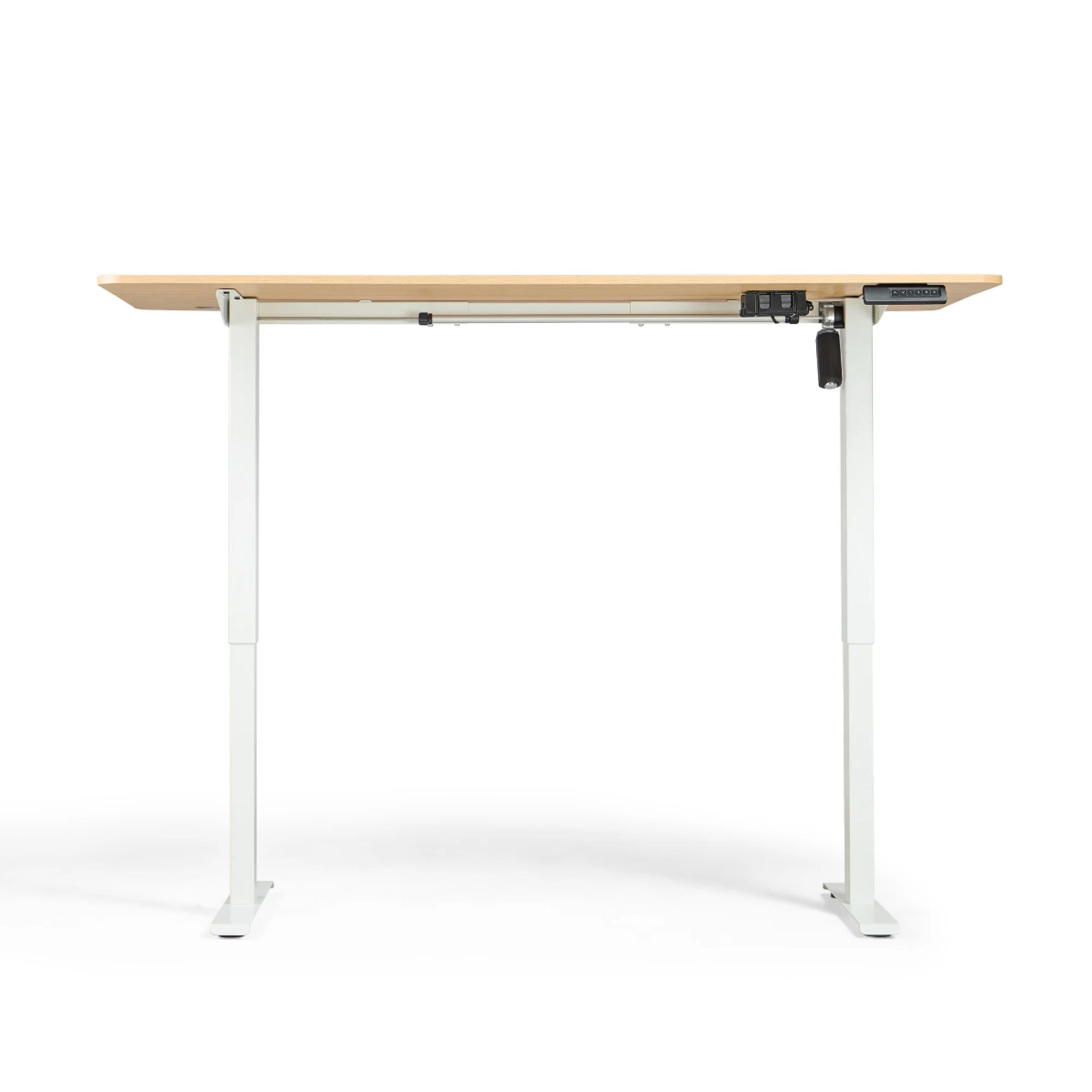 Linspire Ascend Electric Height Adjustable Standing Desk 140cm, Natural Wood & White