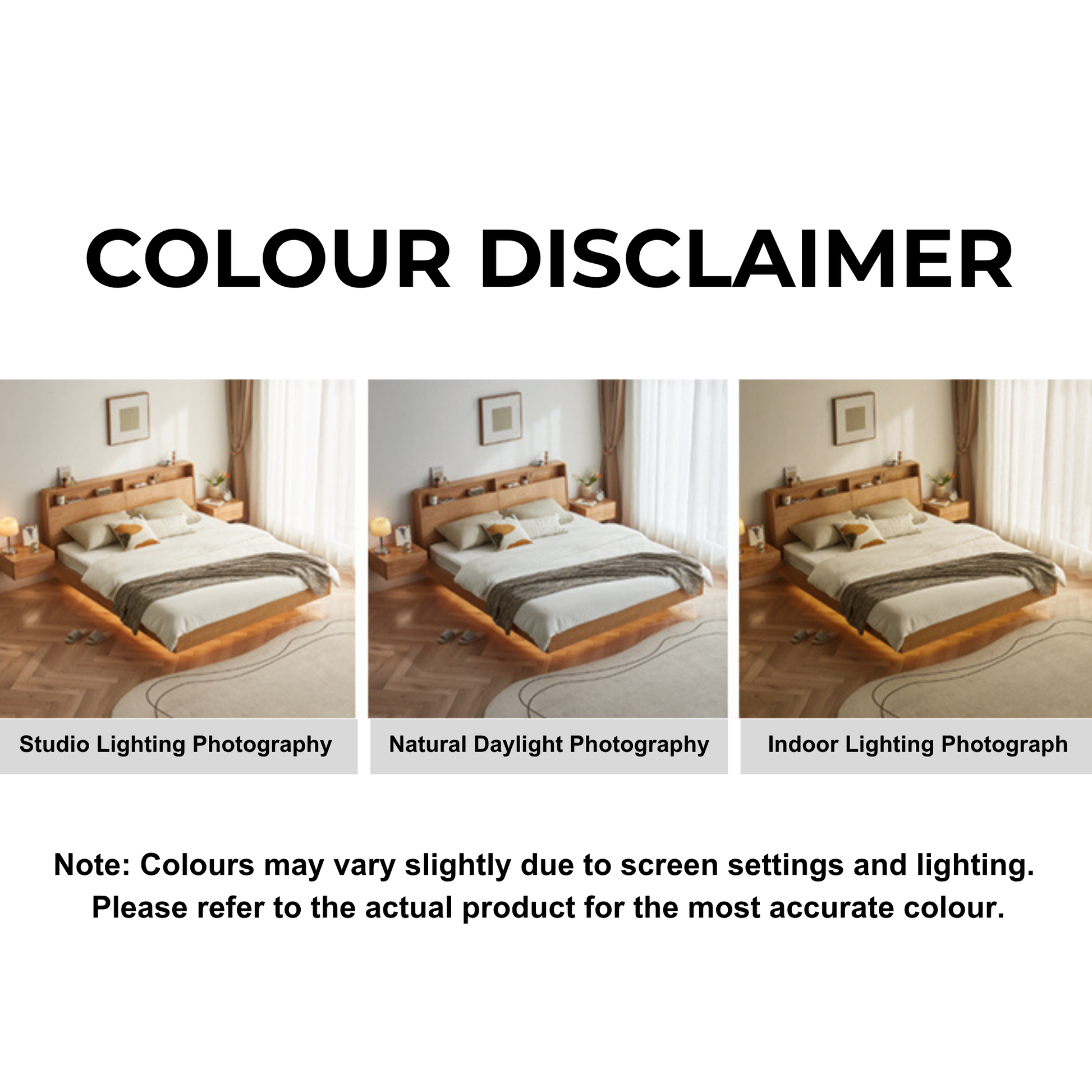 Linspire Aspire Bed Frame With Storage Headboard, Natural Wood