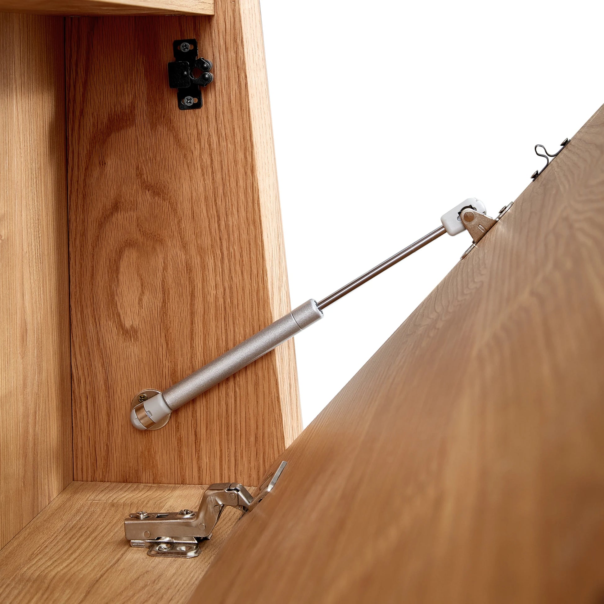 Linspire Aspire Bed Frame With Storage Headboard, Natural Wood